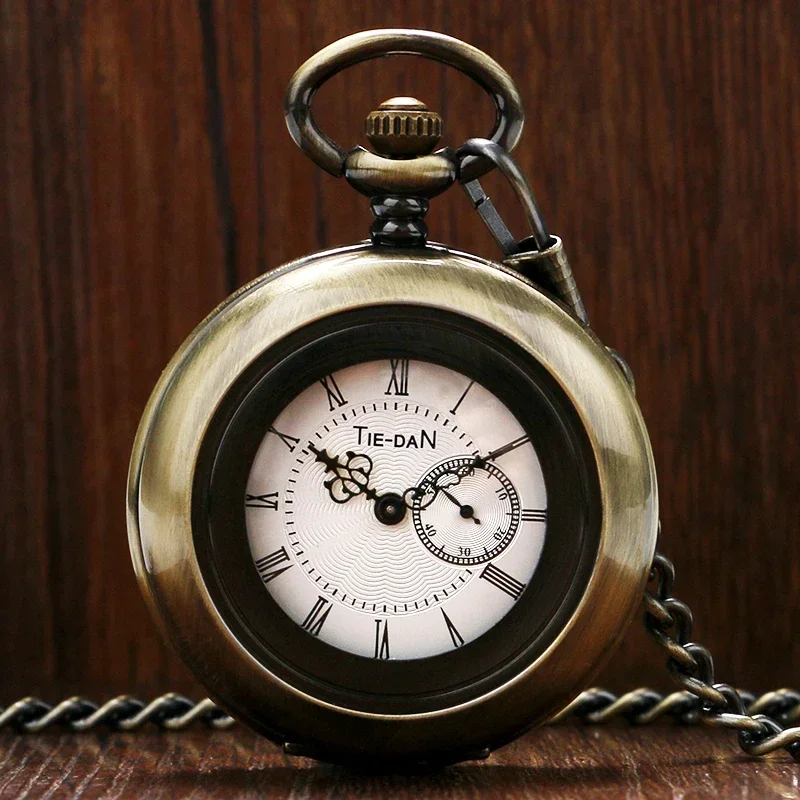 

Unique Clock Small Second Hand Design Retro Quartz Movement Pocket Watch for Men Women Fob Pendant Chain Collectable Watches