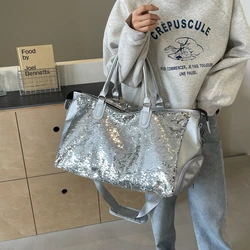 Hot Selling Fashion Sequin Large Capacity Women's Shoulder Bag 2026 New Fashionable Youth Women's Handbag Travel Crossbody Bag