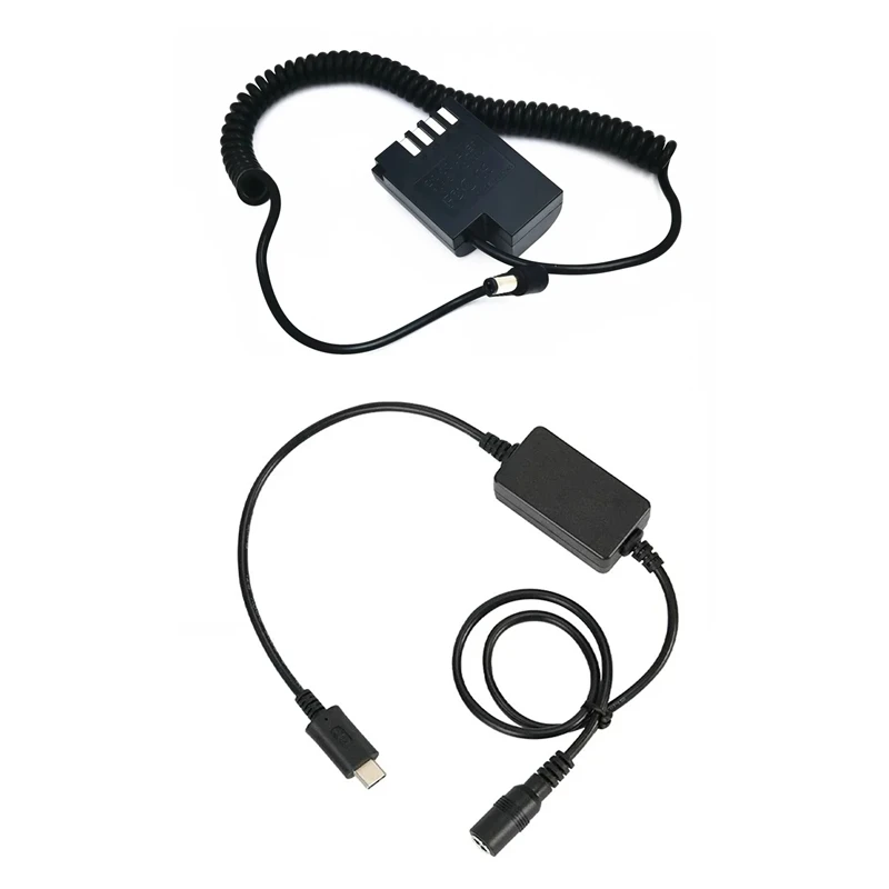 Convertidor PD tipo C USB-C DMW-DCC12 DCC12 acoplador CC BLF-19 batería simulada para Panasonic Lumix DMC-GH3 GH4 GH3K GH4K GH5 G9