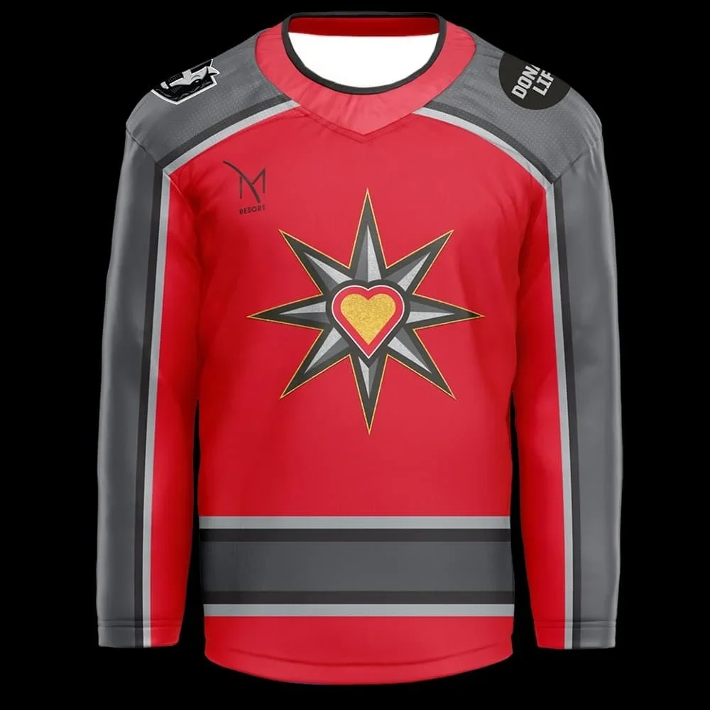 Henderson Silver Knights AHL Ice Hockey Jersey Men Youth 3D Print Long Sleeve Hockey Uniform Theme Night Special Fan Jersey