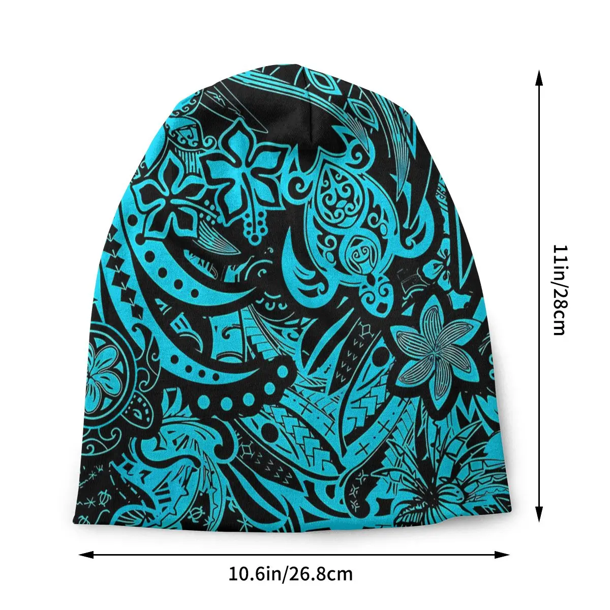 Hawaiian Polynesian Teal Tribal Threads Thin Bonnet Homme Fashion Samoan Skullies Beanies Caps Style Hats