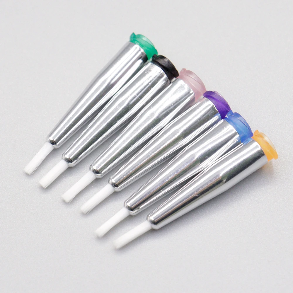 Imagem -03 - Agulha de Revestimento de Cola para Precisão Máquina Dispensadora Boca Redonda Escova Macia Injeção mm Pcs