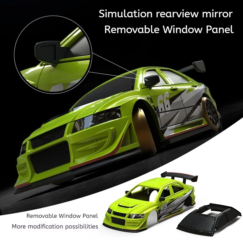 Mini voiture télécommandée électrique à échelle 1:76, véhicule à dérive de Simulation C66 pour amateur, modèle RC