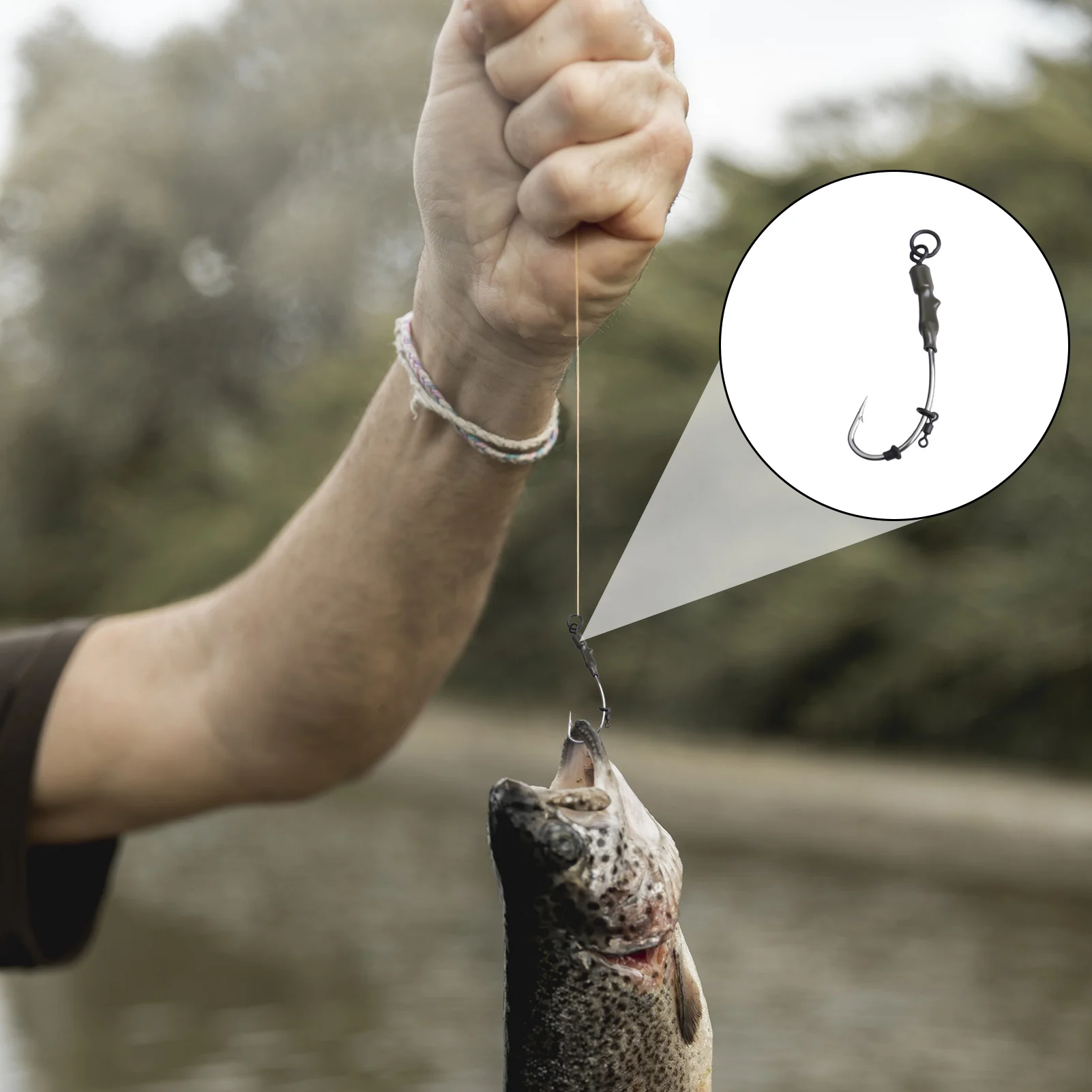 

Fishing Hook Set 3pcs European Carp Hooks Anti Bottom Bend Hook Feeder Bead Float Bait Type For Freshwater Saltwater Angling