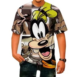 Disney Goofy Cartoon Print T-shirts Men Clothing Summer Fashion Casual Short Sleeve Cool T Shirt Harajuku Streetwear Tops Tee ﻿