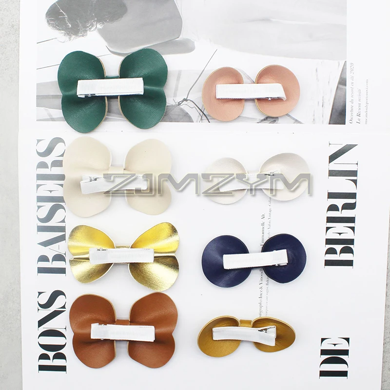8 peças/set arco de couro grampo de cabelo doce elegante versátil acessório de cabelo feminino simples moda feminina grampo de cabelo pato bill clipe