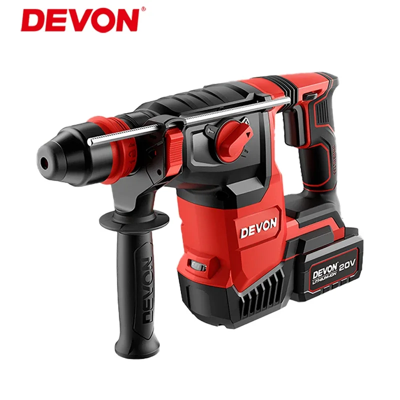 

DEVON Cordless Rotary Hammer Heavy Duty Brushless 5402 Impact 2.6J 980rpm 4350ipm 2.9Kg Baretool Universal Flex Battery Platform