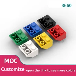 200PCS MOC Bricks 100PCS 2x2 45 Inverted Slope Classic Building Blocks Kit Compatible with 3660 City House Roof Accessories