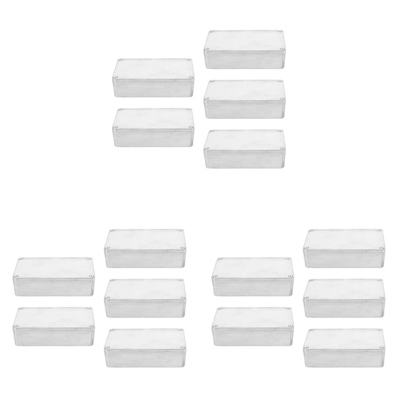 AA90-15 Pcs Guitar Effects Pedal Aluminum Stomp Box Enclosure For DIY Guitar Pedal Kit 1590B