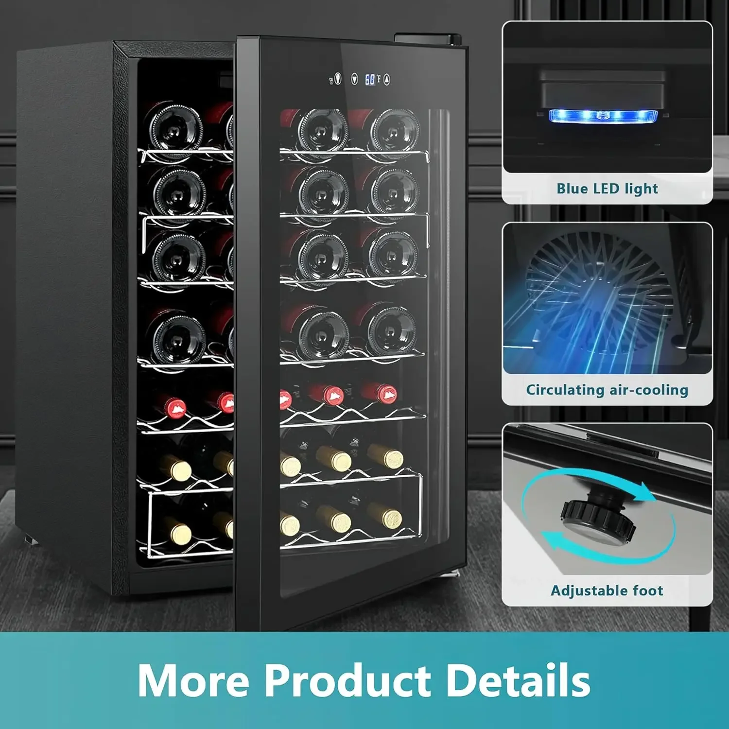 High quality electric stainless steel built-in wine cooler refrigerator wine refrigerator cooler