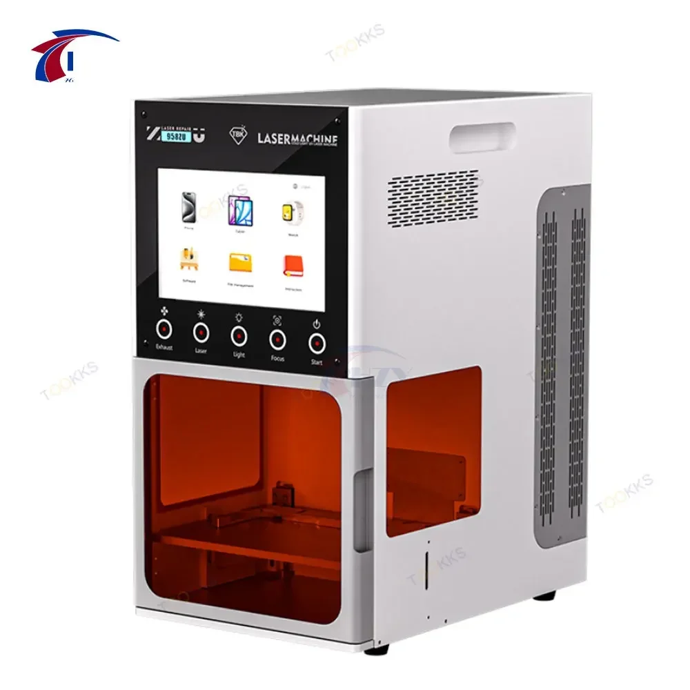 TBK 958ZU Intelligent AI Voice 5W UV Laser Engraving Marking Machine for iPhone Samsung LCD Glass Back Housing Separating