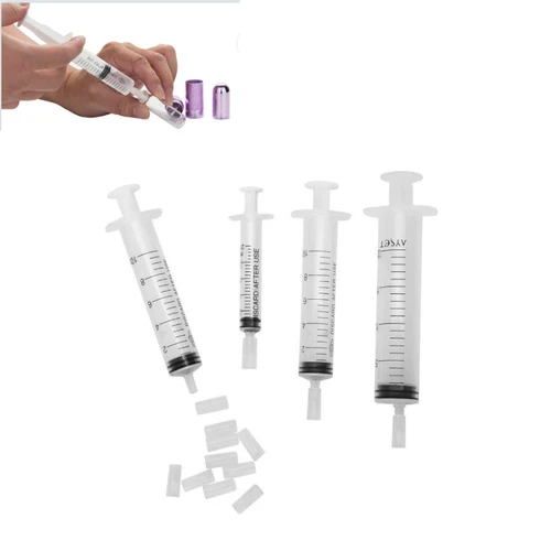 Dispensador de Perfume con jeringa de plástico, herramientas de dispensación cuantitativa portátil para recarga de aceite esencial líquido cosmético, 2/5/10ml