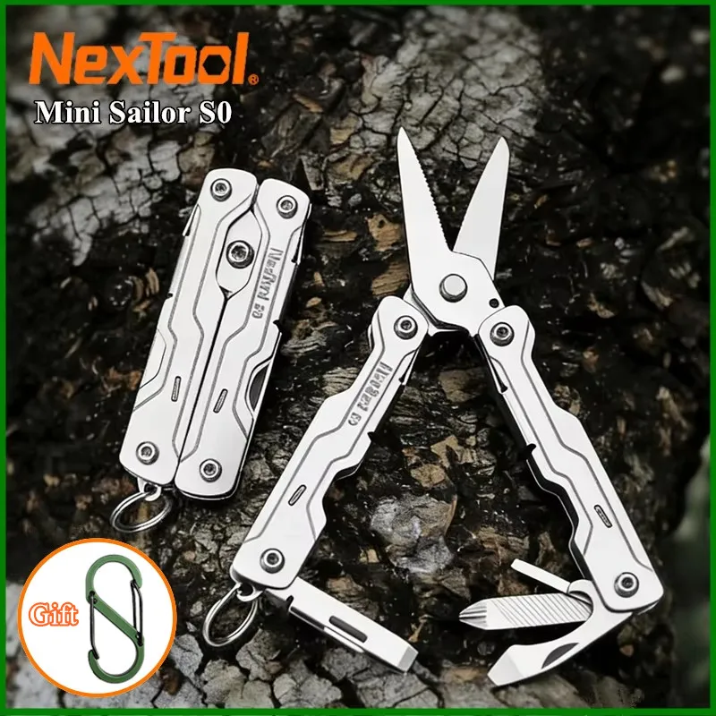 

NexTool 8 In 1 Micro Multitools S0 Mini Sailor Scissors Mini Pocket Multitool EDC Folding Hand Tools Camping Survival Multitool