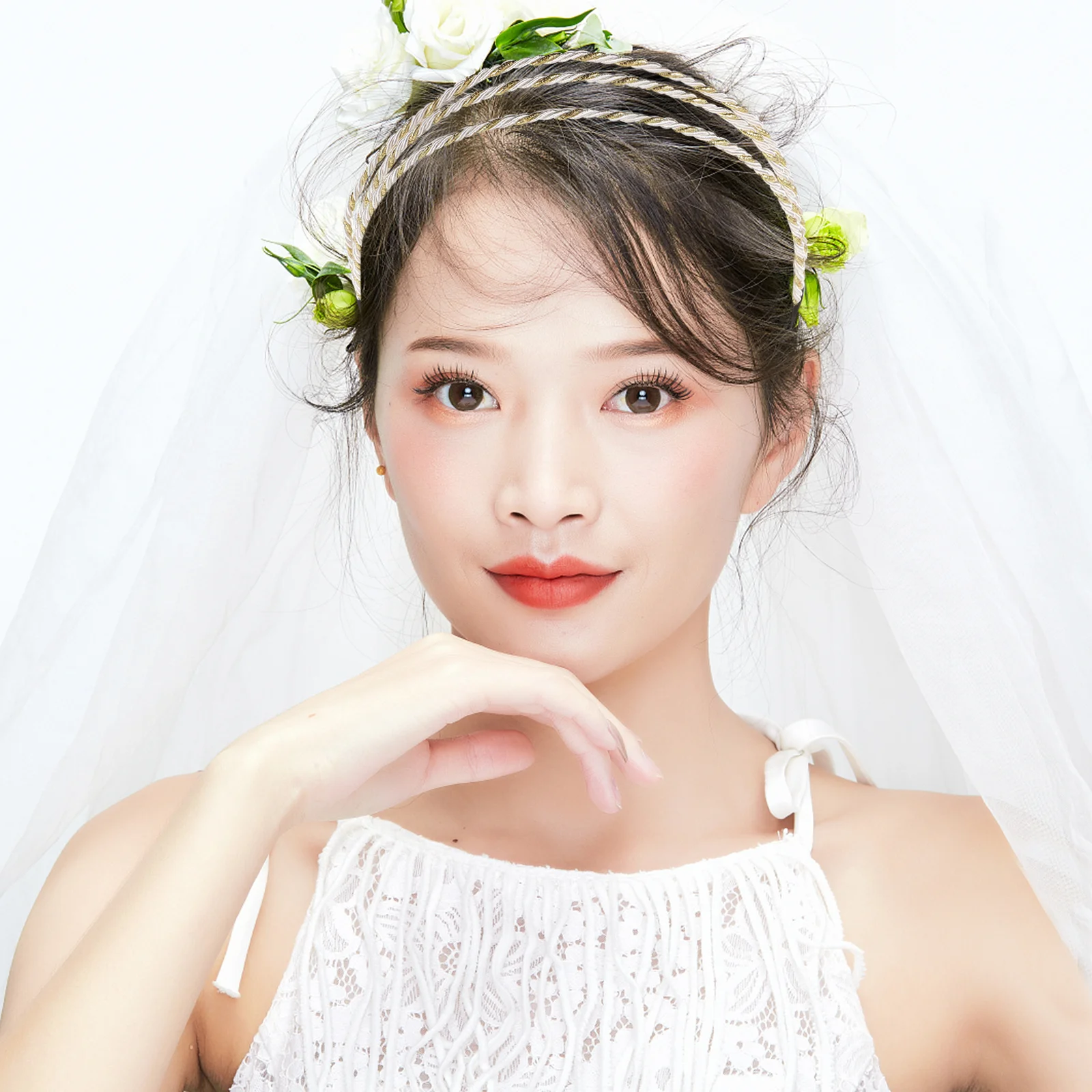 

Плетеная повязка на голову для женщин, эластичный аксессуар для волос, модный головной убор, легкий и стильный для пляжного отдыха и свиданий