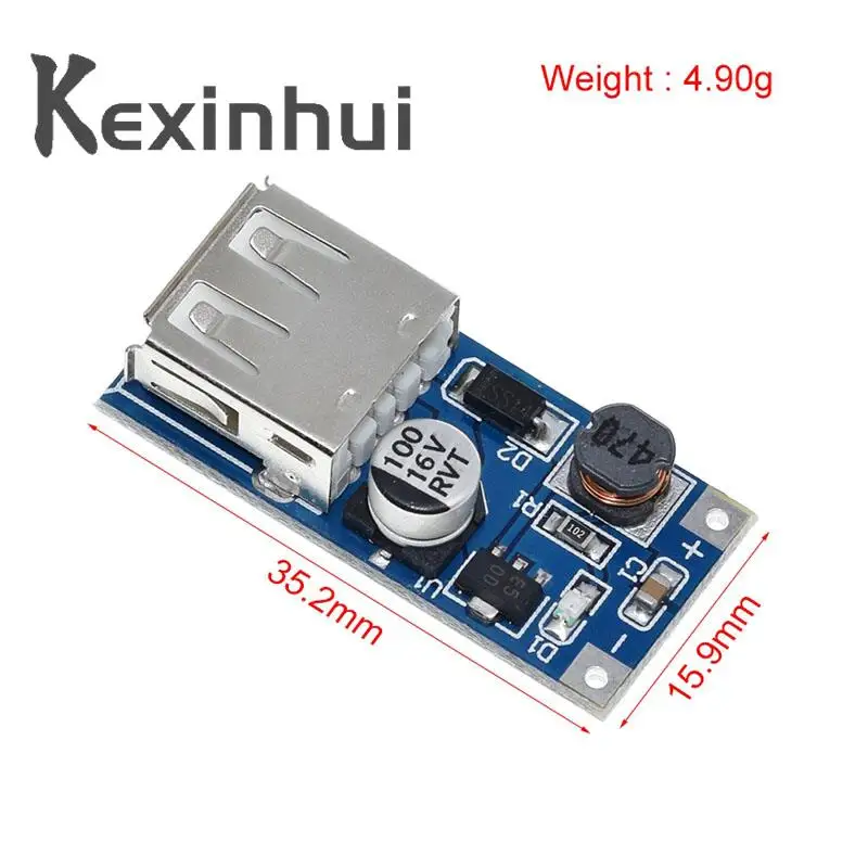 DC-DC 0.9V-5V to 5V 600MA Power Bank Charger Step Up Boost Converter Supply Voltage Module USB Output Charging Circuit Board