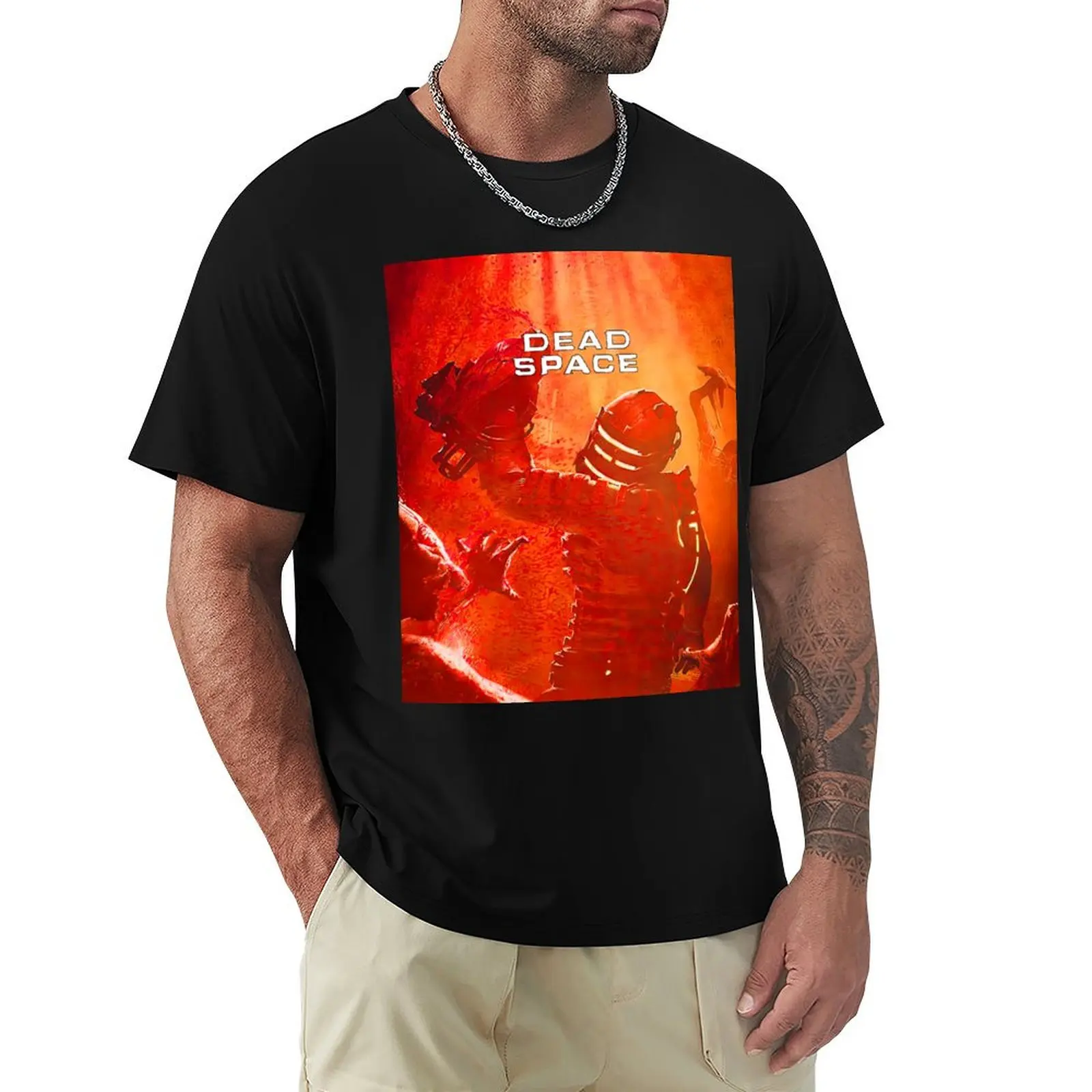 Camiseta Dead Space Horror Artwork XC-1 Camiseta básica de manga curta em mistura de algodão