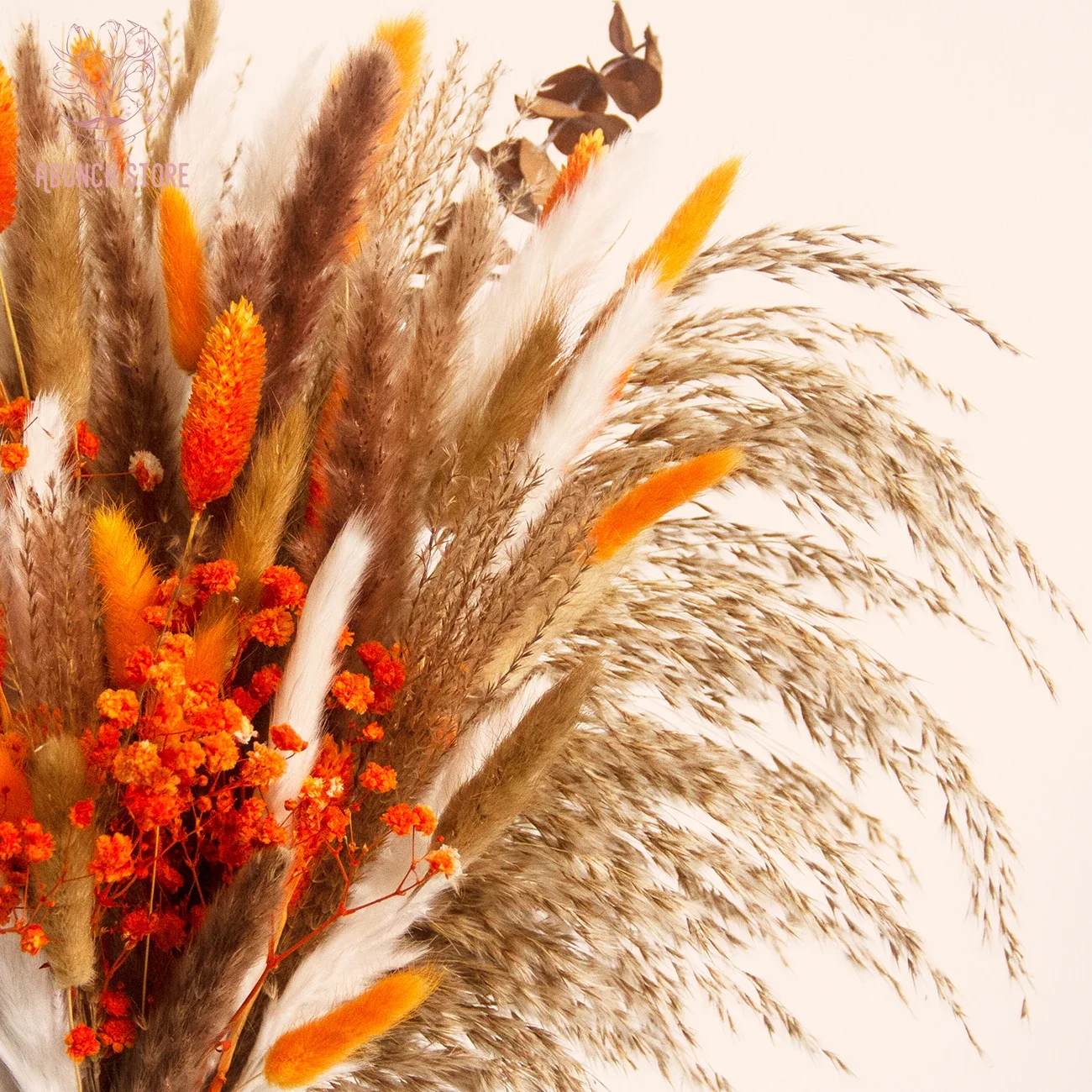 80Pcs Dried Flowers Bouquet Autumn Country Home Vases Decor Natural Reed Rabbit Tail Pampas Grass Table Decoration Accessories