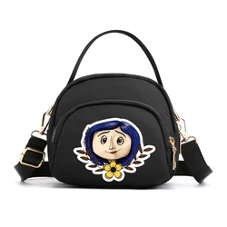 New Coraline Crossbody Bags for Women Kawaii Cartoon Figure Printed Bag Girl Shoulder Bag Y2K Women Handbags Birthday Gifts