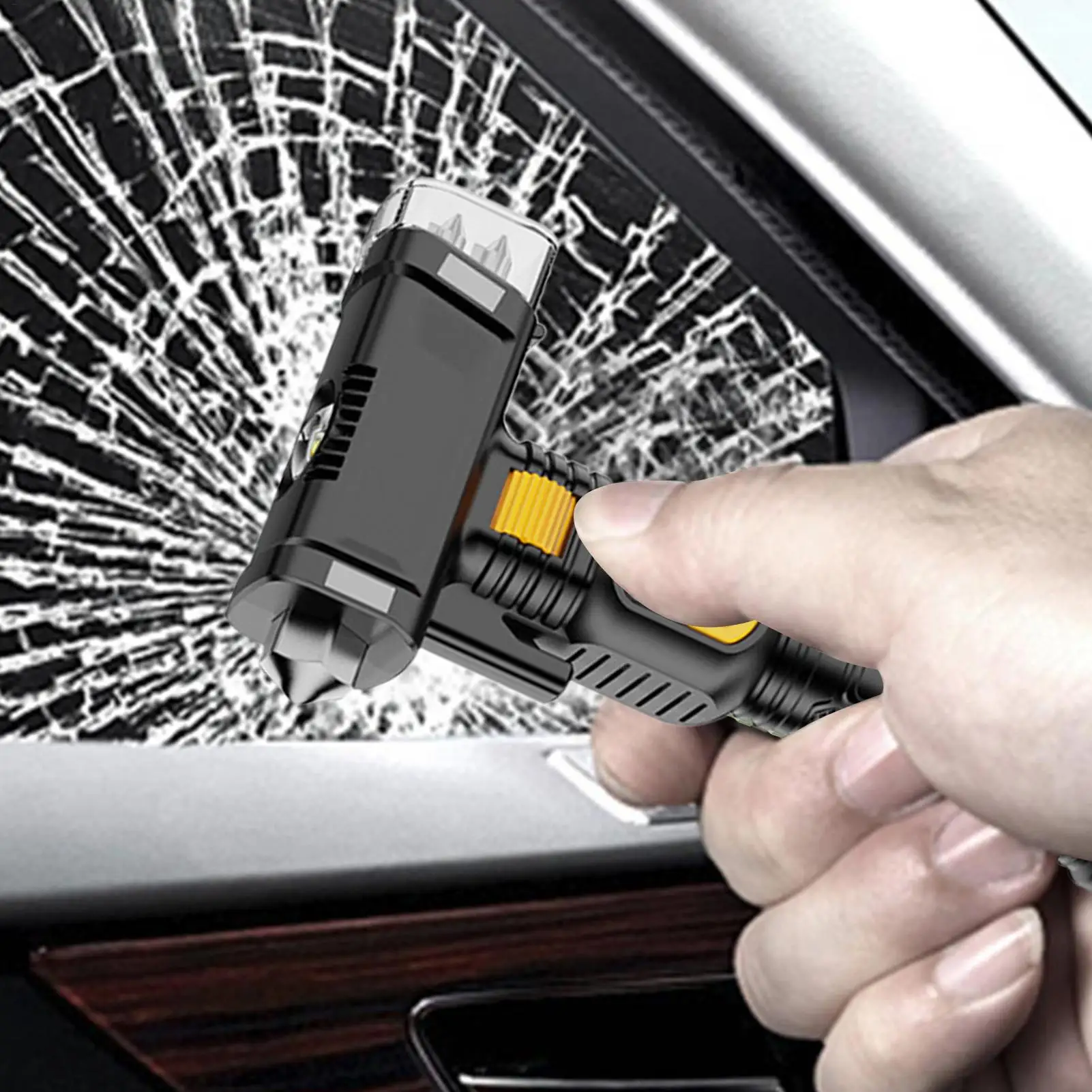 

Спасательный молоток, светодиодный стеклобой, портативный резак для ремней безопасности, оконный молоток для автомобиля, кемпинга, путешествий, приключений, взрослых, пожарный