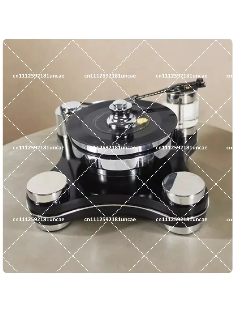 Minimalist Modern Vinyl Record Player Stainless Steel Model Room Hotel Clubhouse Living Room Ornament Decoration