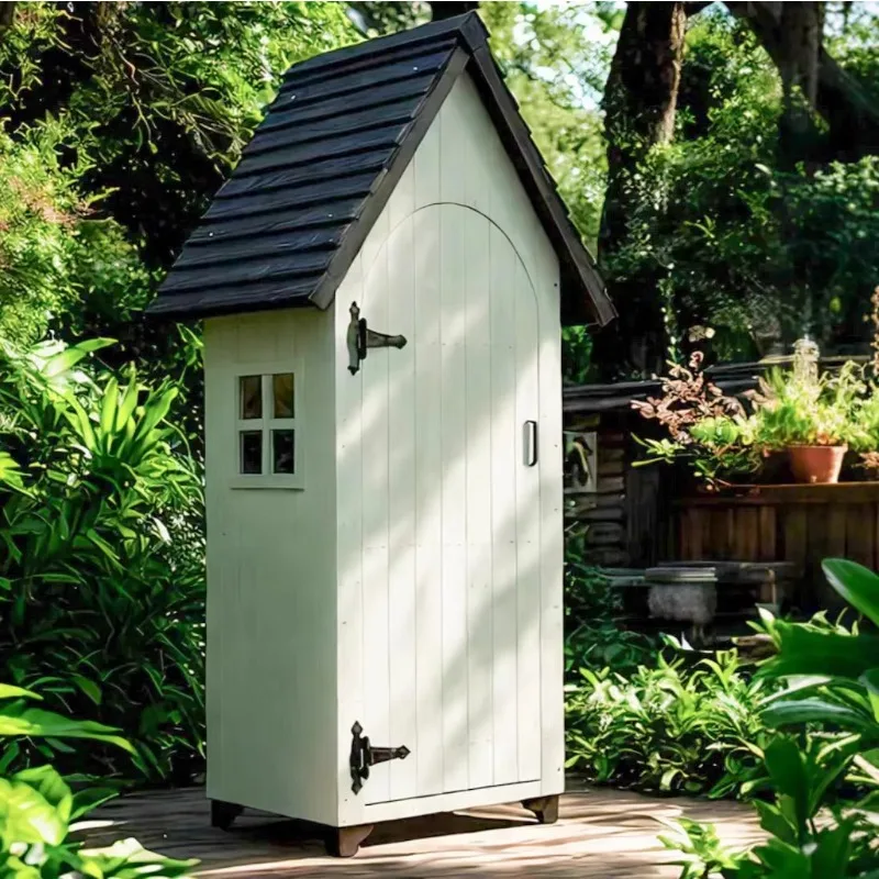 

2025 high-value ink wind outdoor locker courtyard garden outdoor tool rainproof storage cabinet