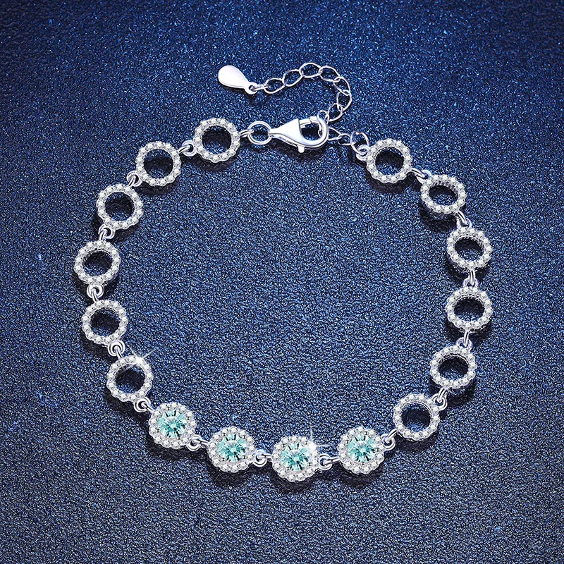 

Jewelry Platinum PT950 18K Gold Bracelet, Women's Moissanite Bracelet, Simple and Exquisite, High-end Moissanite Bracelet