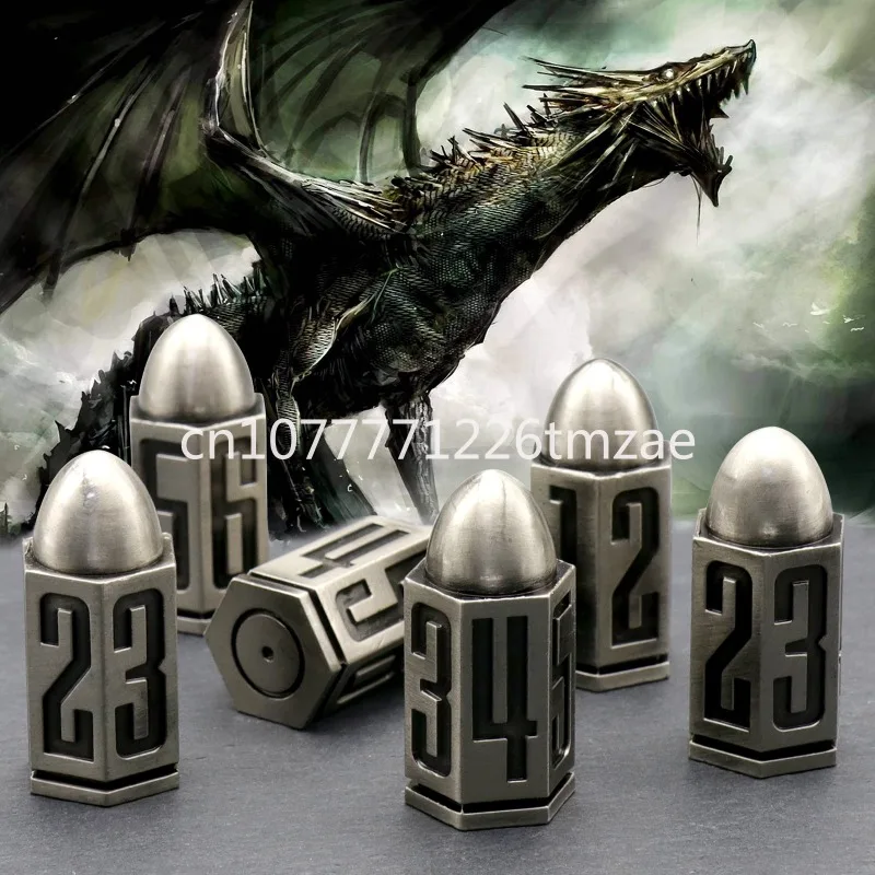 Metal Dice Chips Multi-Surface Board Game Toy Script Killing Running Group Cool Running Props