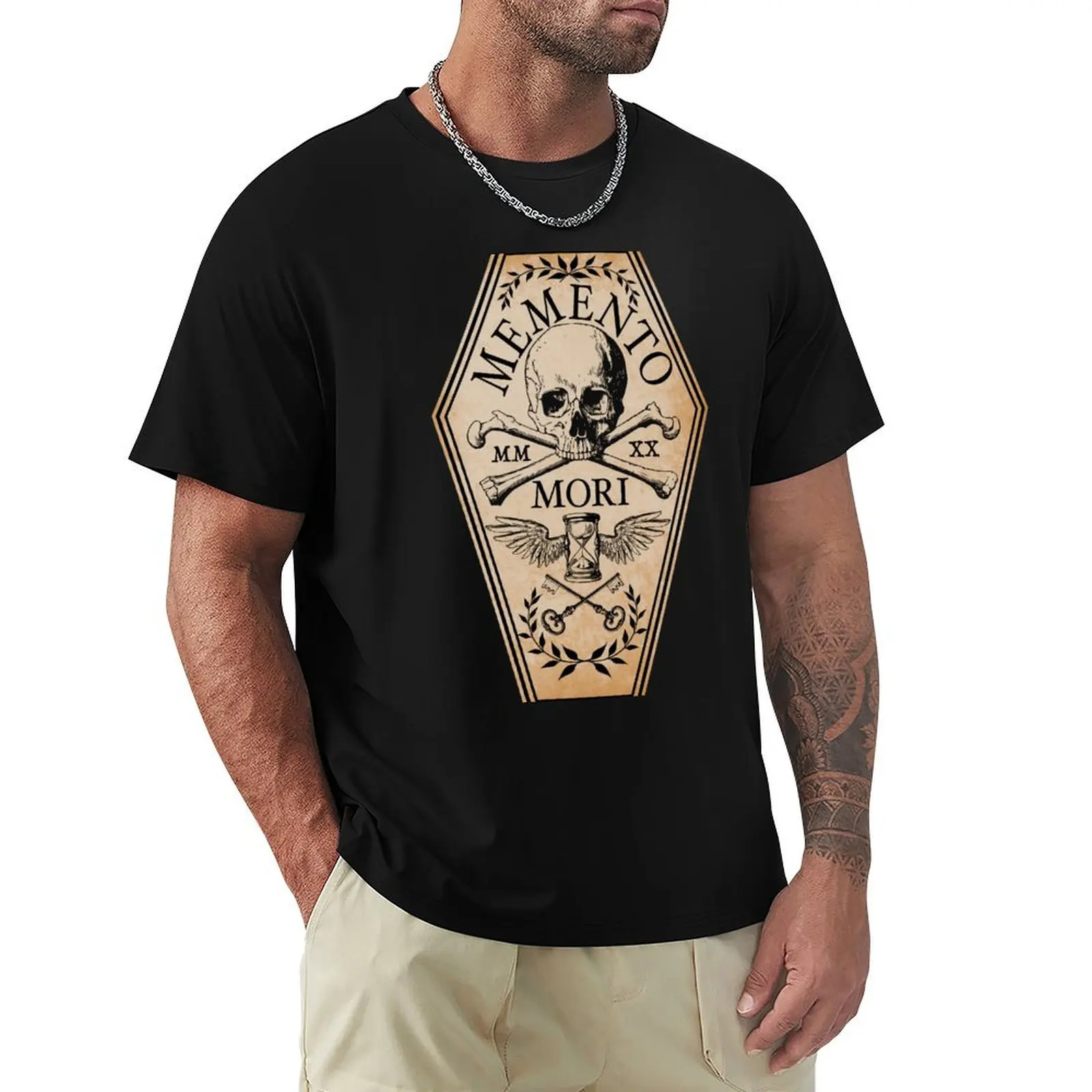 

Memento Mori T-Shirt fashion shirts croswit shirt man custom shirt heavyweights Men's t-shirt