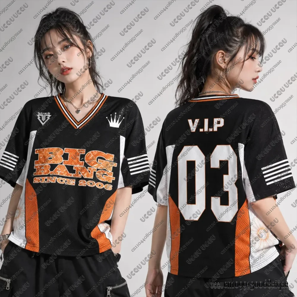 Koreanische Kpop Big Bang World Concert Tour Fußballtrikots für Frauen, Big Bang 20. Jubiläum Trikots, Y2K Oversized Loose Tops – Detail 9