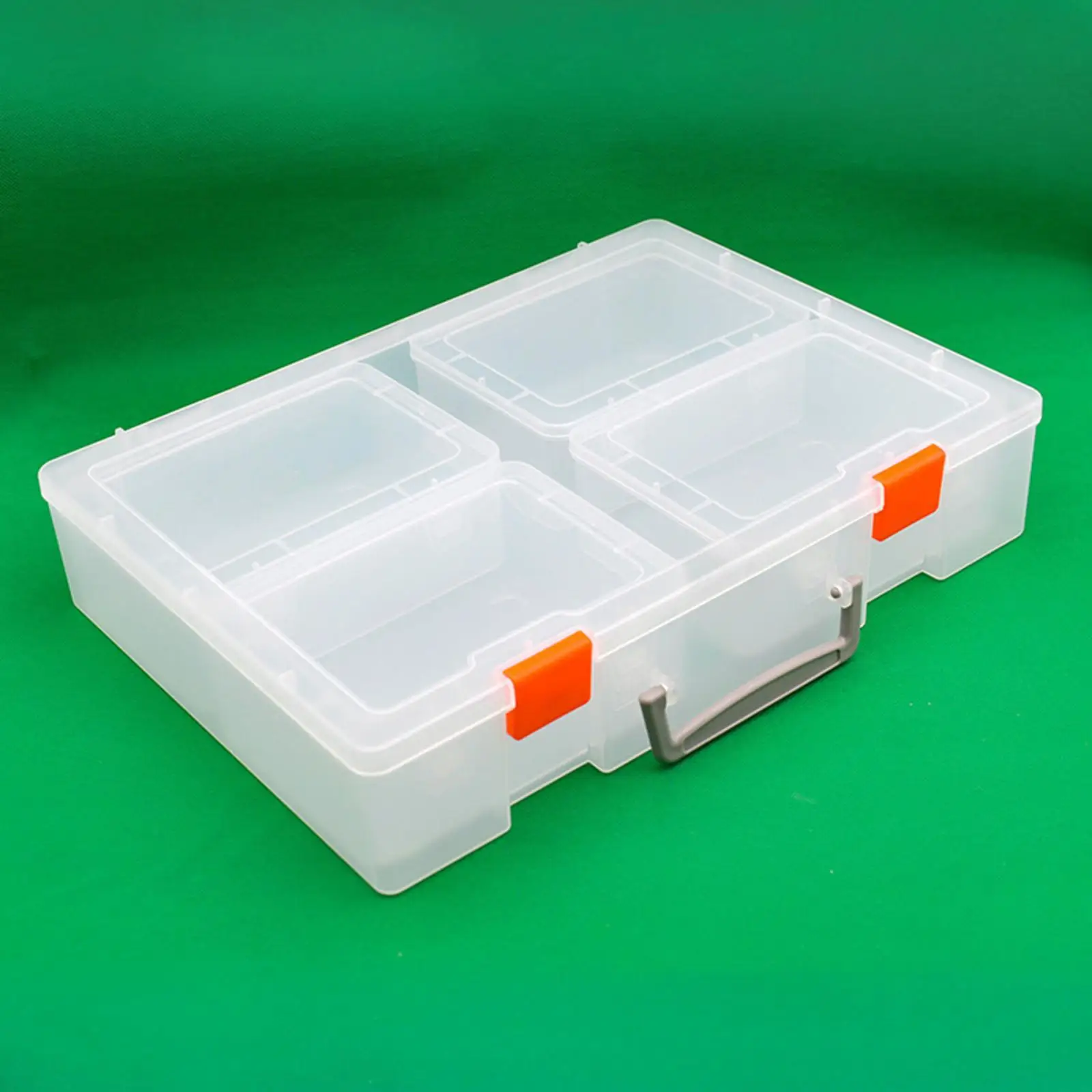 Baseball Card Storage Box Playing Card Case Holder with 4 Small Box Sports Cards Holder for Stickers Paper Cards Collector