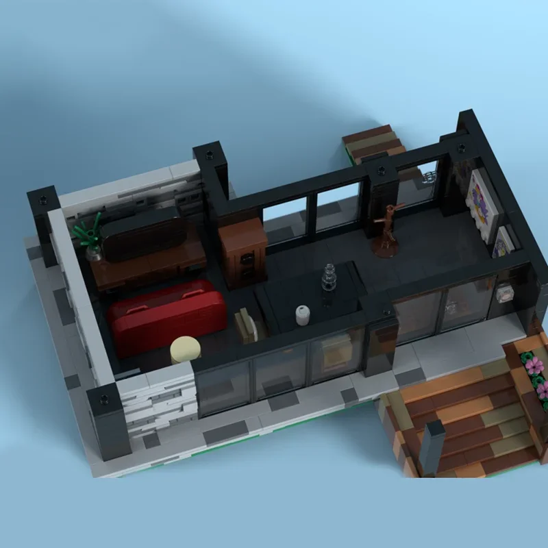 Moderne Häuser neue Moc Bausteine Modernes Haus Technologie Modulare Ziegel Modell Geschenke Weihnachten Spielzeug DIY Sets Montage!