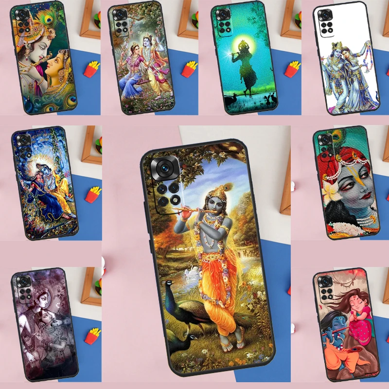 Lord Krishna Radha Case For Xiaomi Redmi Note 11 Pro 12 8 9 10 Pro 11S 10S 9S 8T 12C 9C 9T 10A 10C Phone Cover