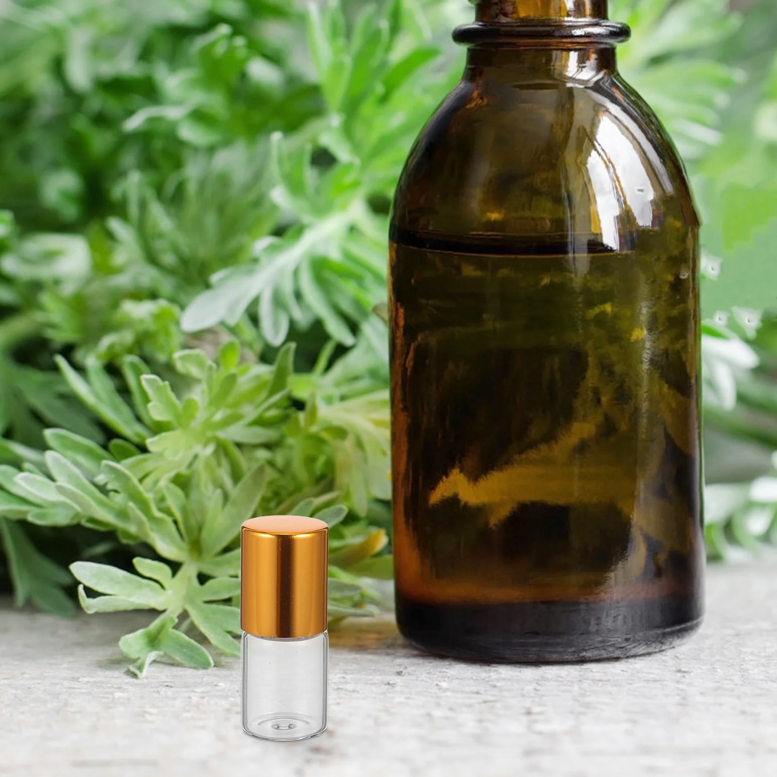 12pçs garrafas de rolo de óleo essencial, vidro transparente recarregável, tamanho de viagem, recipientes de perfume, rolo vazio em frascos de amostra de fragrância