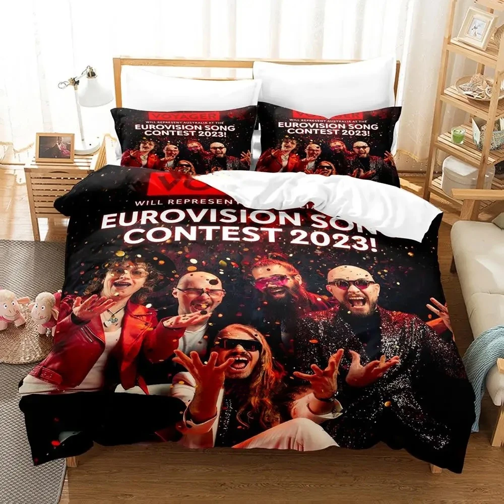 New Hip Hop Eurovision song contest 2023 Bedding Set Cartoon Anime three-piece set Adult Kid Bedroom Duvetcover Sets 3D Kawaii