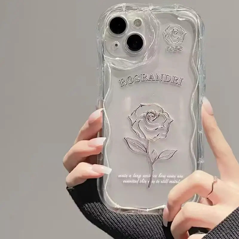 Case For Samsung Galaxy S24 S23 Ultra S20 FE S21 S22 Plus A55 A35 A15 A54 A34 A52 A53 A14 A23 A24 A05 A05S Cover Flower Lines