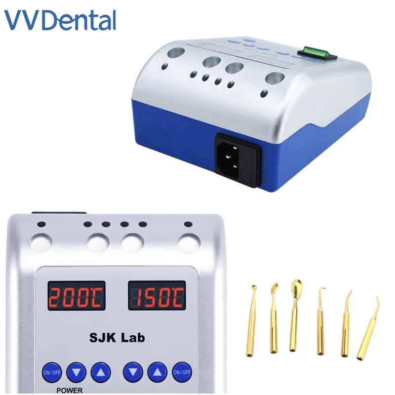 Dental Lab Electric Waxer Knife Waxer Knife for Carving with 6 Wax Tips + 2 Pens for Carving and Molding Wax Patterns