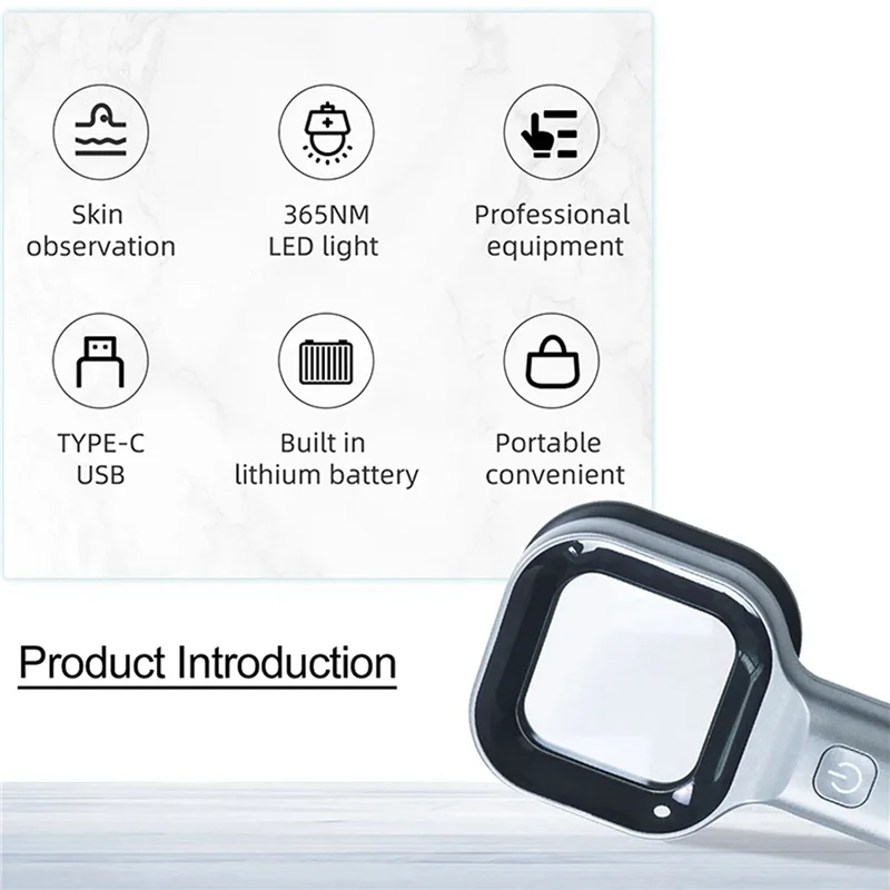 【COMELY】2X Madeira Lâmpada Analisador de Pele Portátil Salão Facial Analisador de Beleza UV Madeira Lâmpada Para Cuidados com a Pele Analisando Teste