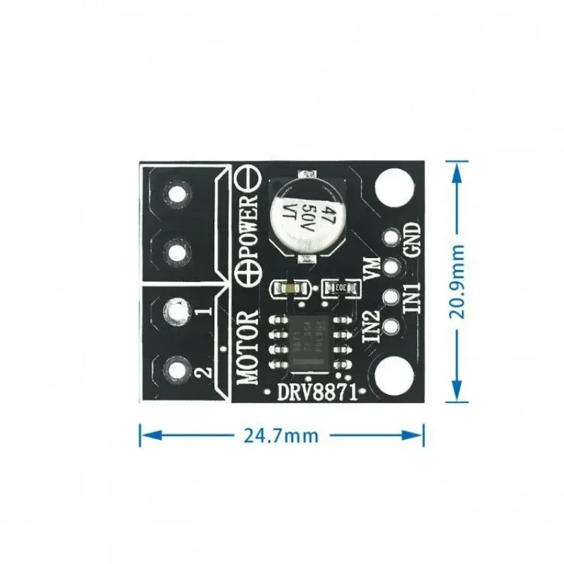 DRV8871 H-Bridge Brushed DC Motor Driver Breakout Board For Arduino PWM Control 3.6A Max Internal Current Sense 6.5V To 45V