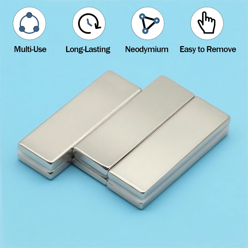 Workshop Use Office Storage Neodymium Magnet Magnetic Alloy Block 60x20x5mm High Adsorption Corrosion Resistant Heavy