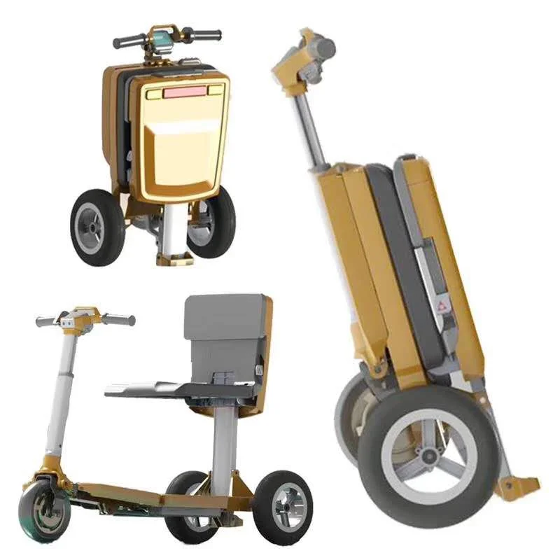 Scooter elettrico per disabili pieghevole leggero portatile a tre quattro ruote per adulti