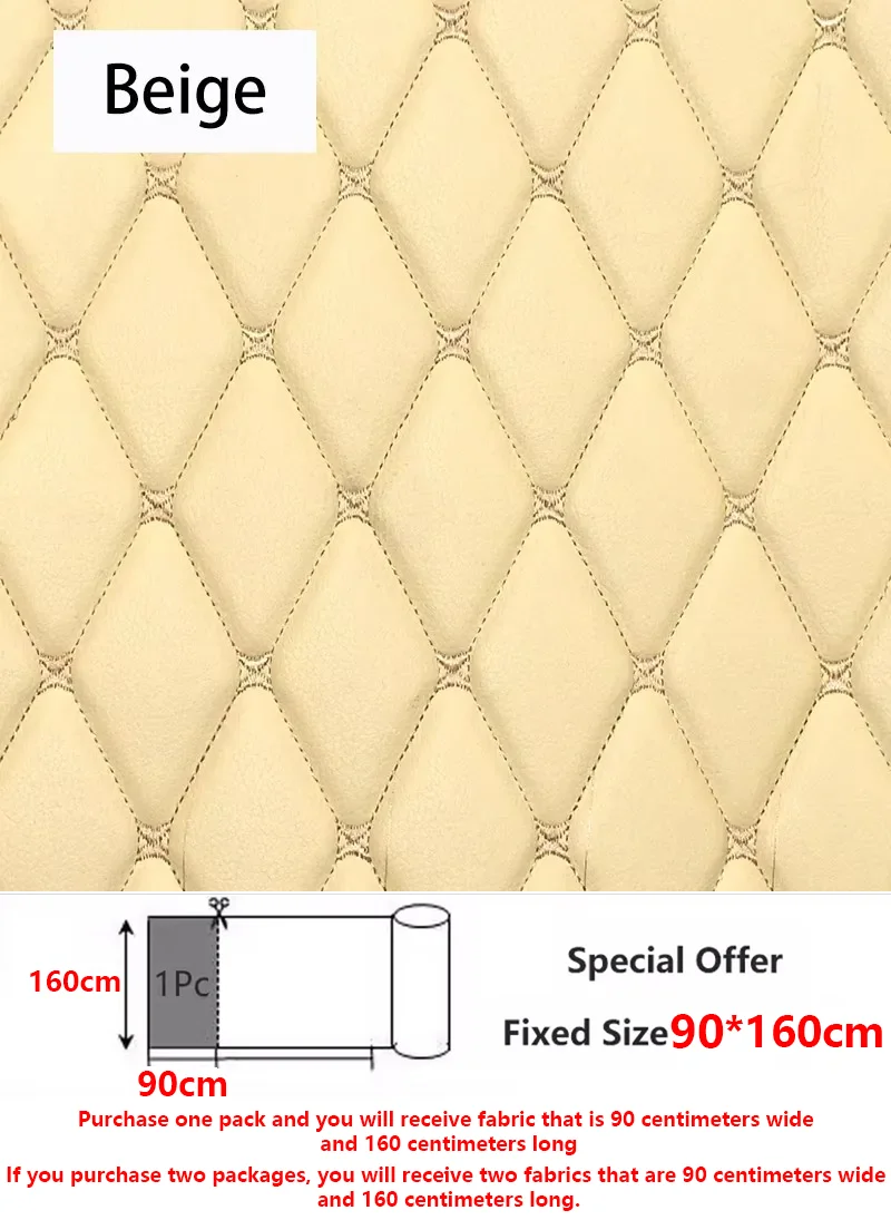45/90x160 cm Speciale Aanbieding Geborduurde Plaid Stof Spons Tussenlaag Lederen Stoffen voor Auto-interieur Zitkussen decoratie