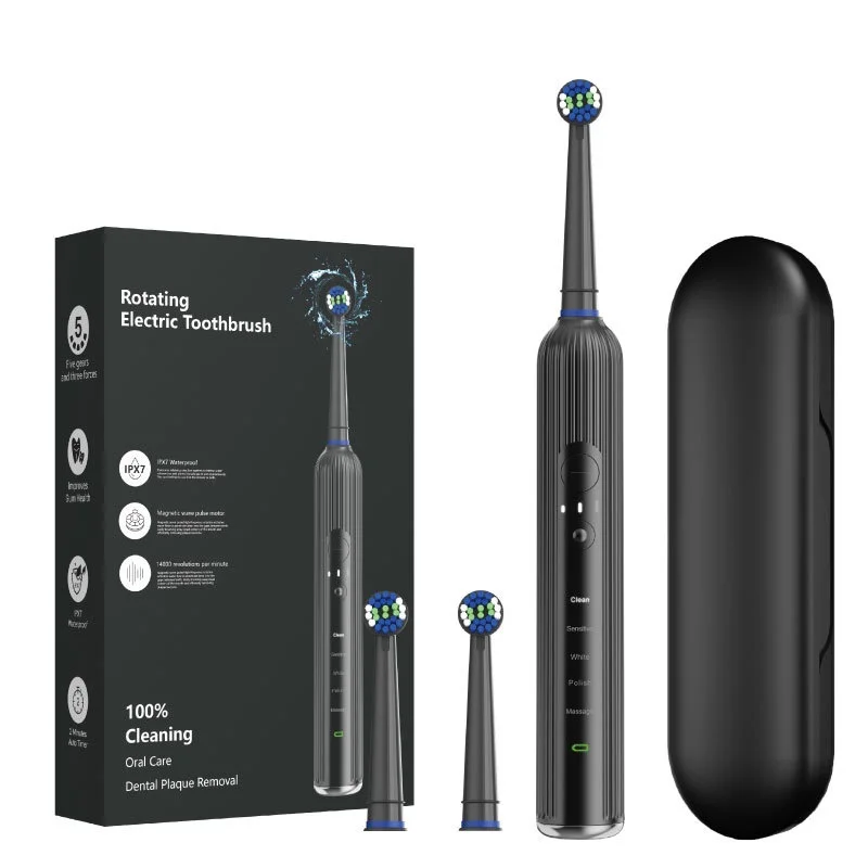 

Rotating Electric Toothbrush Ultrasonic Long Battery Life Wireless Charge Alternative Oral Deep Cleaning Quiet Brush Head Adults