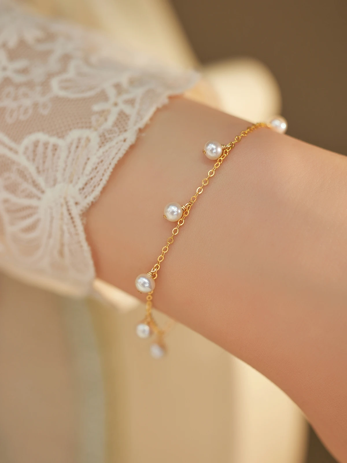 

Lii Ji Real Pearl Bracelet 16-19cm for Women 14k Gold Filled No Fade Bohemia Jewelry