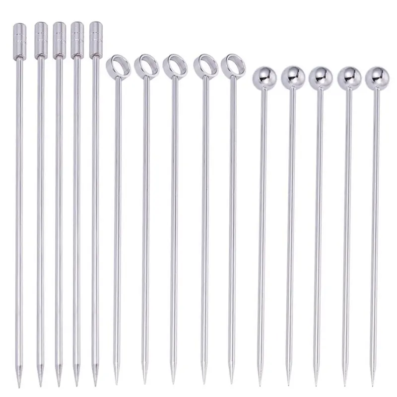 Stainless Steel Cocktail Picks Martini Picks Set (Pack Of 15)