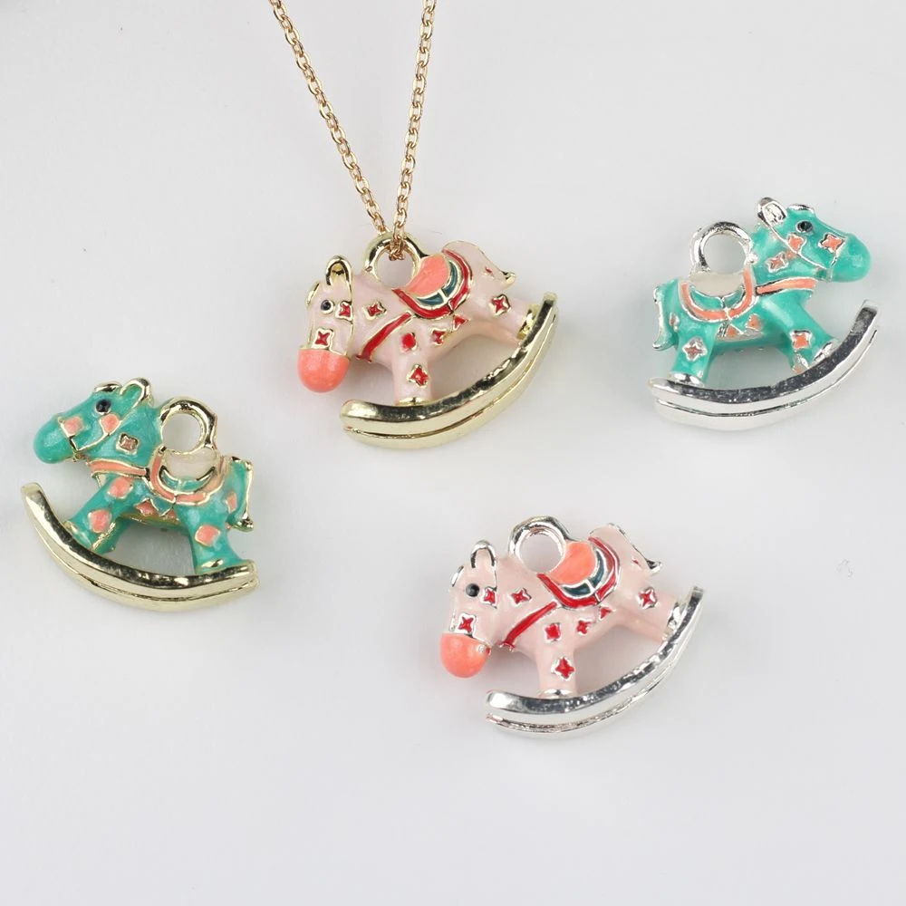 

6pcs Fashion Color Horse Shape Pendant Jewelry Making Accessories Handmade DIY Bracelet Earrings Necklace Ornament Craft Gifts