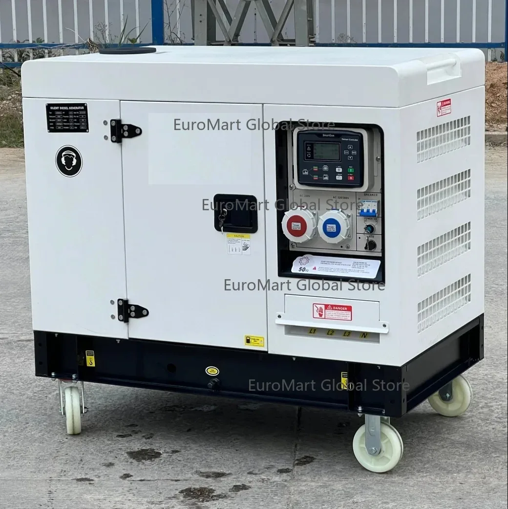 15KW Generator 230V 50/60Hz Super Silent Single Phase Air Cooled Generator Set for Home Use Emergency Power Backup