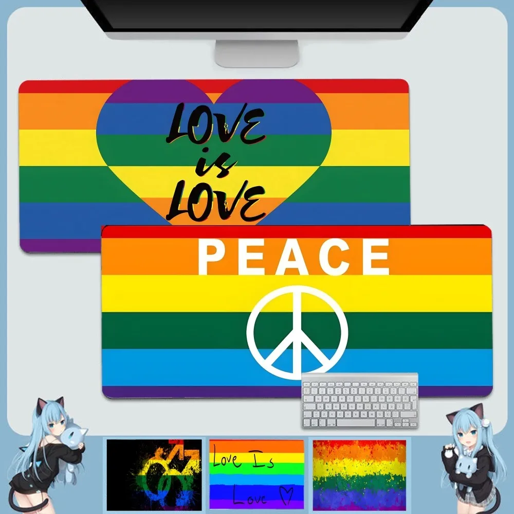 

Rainbow LGBT Pride Flag My Favorite Comfort Mouse Mat Gaming Mousepad Size For Big CSGO Game Desktop PC Laptop