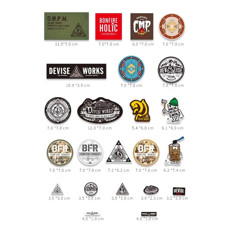 26 Pcs Vinyl Camping Stickers Outdoor Stickers Decals Logo Waterproof Mobile Helmet Pegatinas Notebook Pitcher Stationary