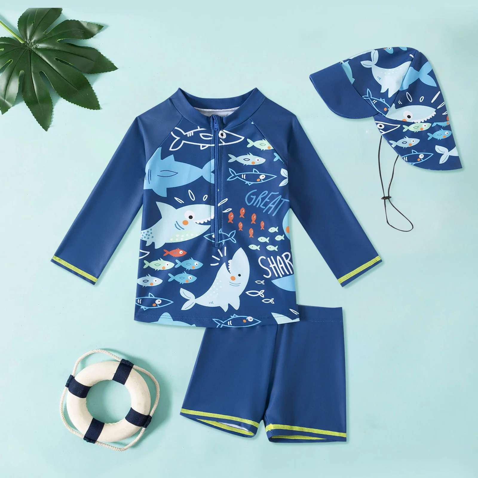 

Toddler Swimsuit Baby Boys Coconut Tree Crab Dinosaur Printed Swimsuits Summer Holiday Popular Bathing Suit For Children Hot