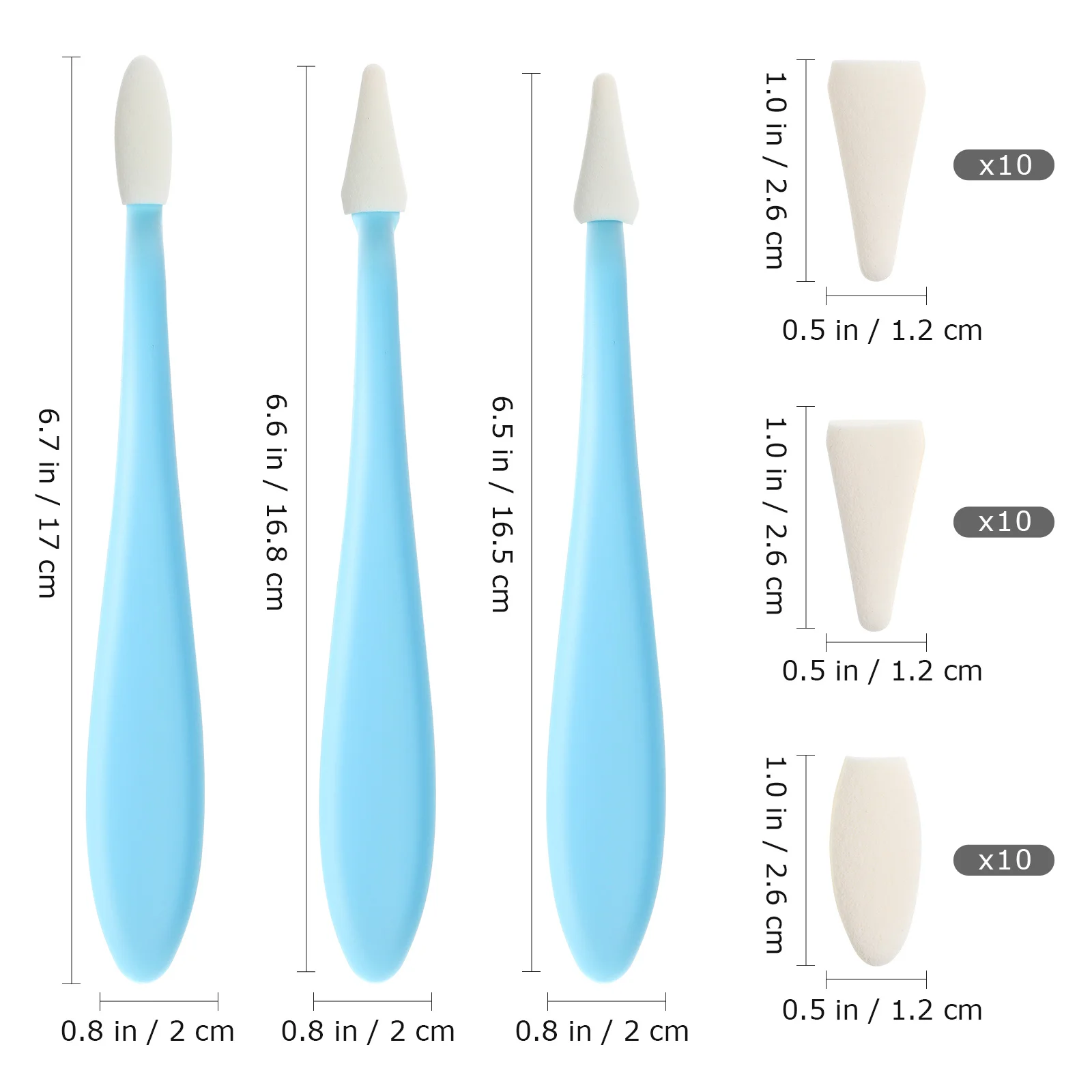 1 Zestaw Plastikowych Gąbek do Szkicowania, Narzędzia do Blendowania, Końcówki Gąbkowe do Rysowania, Mieszania Kolorów, Tworzenia Cieni, Podświetlenia, Akcesoria do Szkicowania